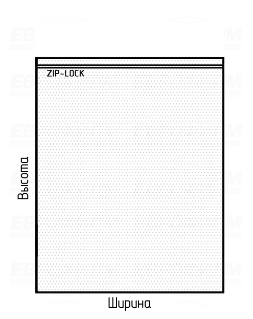 Пакет ПСД 60мкм 150x210мм Zip-Lock с перфорацией