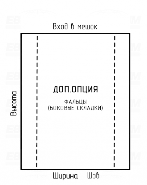Мешок ПСД 70мкм 650x700мм