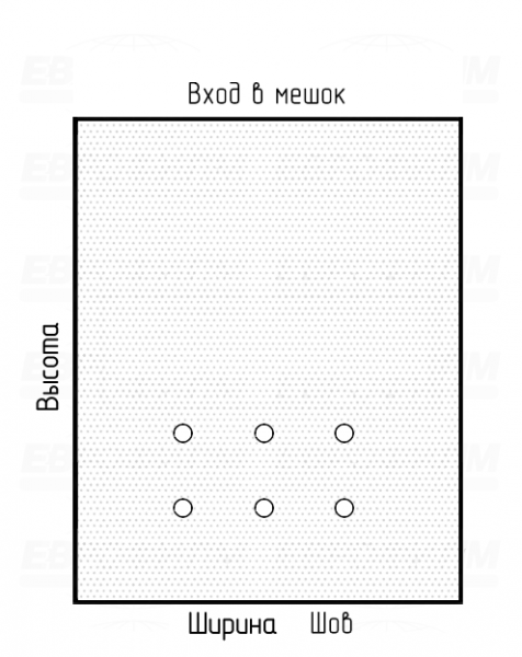 Мешок ПСД 80мкм 490x840мм пробивные отверстия с микроперфорацией