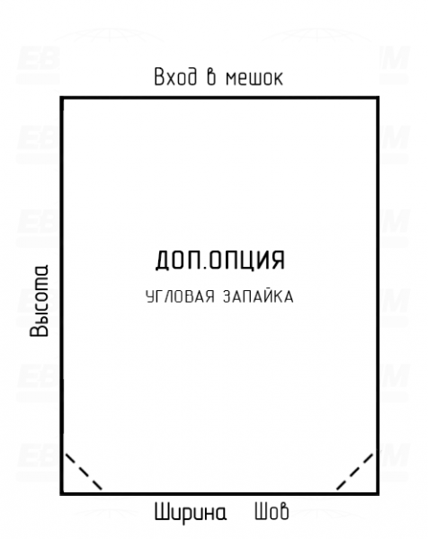 Мешок ПСД 140мкм 470x900мм фальцы 180+180мм пробивные отверстия Мешок ПСД 140мкм 470x900мм фальцы 180+180мм пробивные отверстия