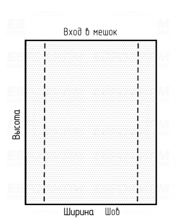 Мешок ПСД 140мкм 405x1200мм фальцы 180+180мм с микроперфорацией